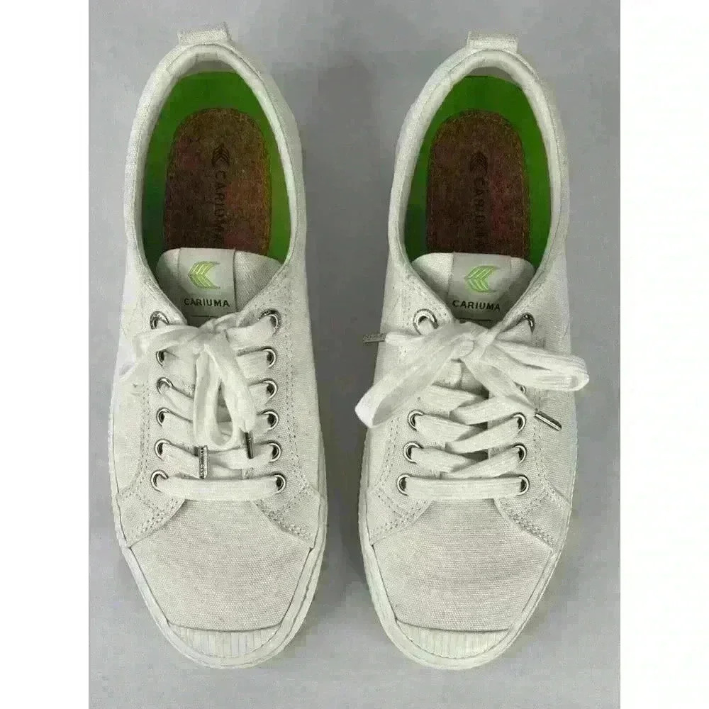 Cariuma Rio, Brazil Men US 9.5 Off-White Canvas OCA LOW - Picture 2 of 3